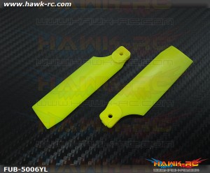 FUSUNO Extreme Stiff XS Plastic Neon Yellow Tail Blade 72mm-500 Size